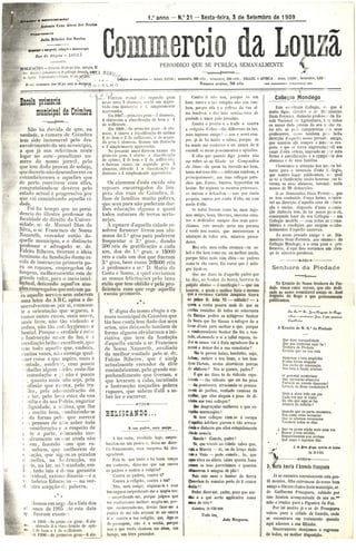 Commercio da Louzã n.º 21 – 03.09.1909