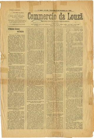 Commercio da Louzã n.º 28 – 09.11.1909