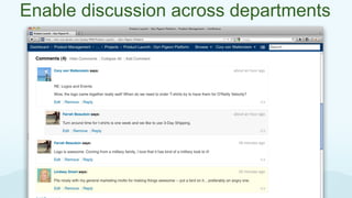 Enable discussion across departments 