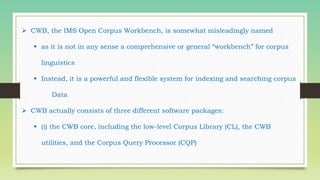 Corpus Linguistics :Analytical Tools | PPTX