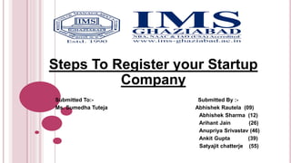 Steps in Registering Startups | PPTX