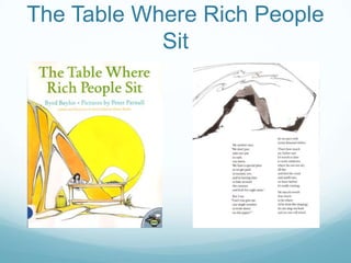 The Table Where Rich People
            Sit
 