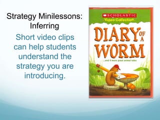 Strategy Minilessons:
        Inferring
   Short video clips
  can help students
    understand the
   strategy you are
      introducing.
 
