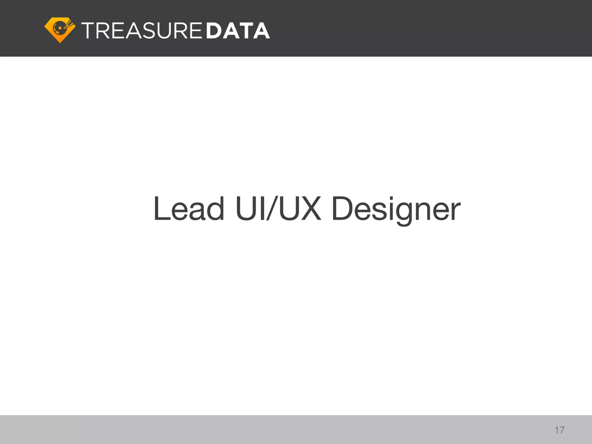 Lead UI/UX Designer




                      17
 