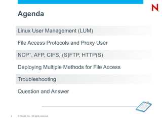 Agenda Linux User Management (LUM) 