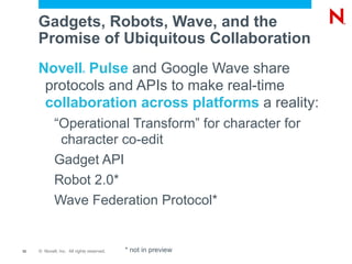 Novell Pulse solution:  Simultaneous  post to your Feed (network) and three different sales groups 