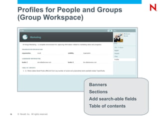 Novell Pulse solution: Search for groups and people who have documents and profiles featuring your partner program 