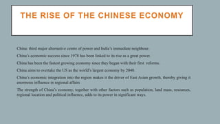 World politics :The Rise of the Chinese Economy | PPTX