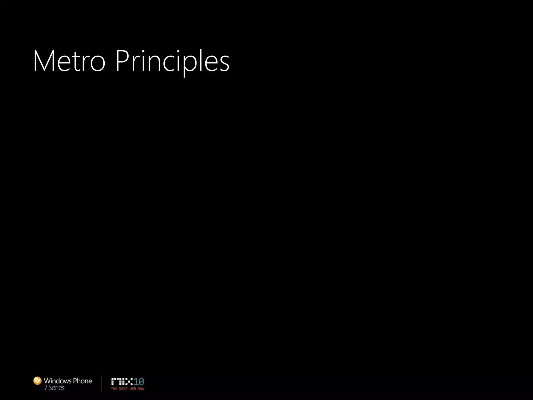 Metro Principles