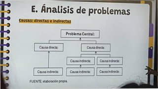 E. Análisis de problemas
: directas e indirectas
FUENTE: elaboración propia.
 
