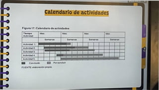 Calendario de actividades
Figura 17: Cnlendario de actividades
[ ] Por concluir
Concluido
FUENTE: olabomclón propia
 