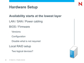 Novell Cluster Services ™ 