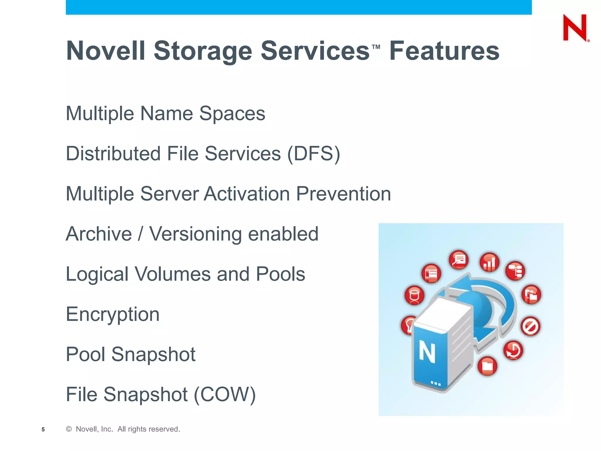 Novell Storage Services ™ Feature and Architecture Review 