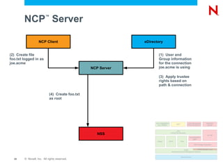 EVMS  (Enterprise Volume Management System) Allows NSS pools to be moved between NetWare ®  and OES Linux Without modification 