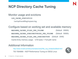 VFS  (Virtual File Services) (1)  Create File  foo.txt  logged in as Joe with a UID of 705 Client NSS Device Drivers EVMS (Enterprise Volume Management System) Media Manager Logic NSS Storage Subsystem Linux Semantic Agent Linux Applications (e.g. SAMBA) NCP _ Admin Management (Virtual File System) eDirectory Handler Up Call VFS (Virtual File Services) Reiser EXT3 XFS 