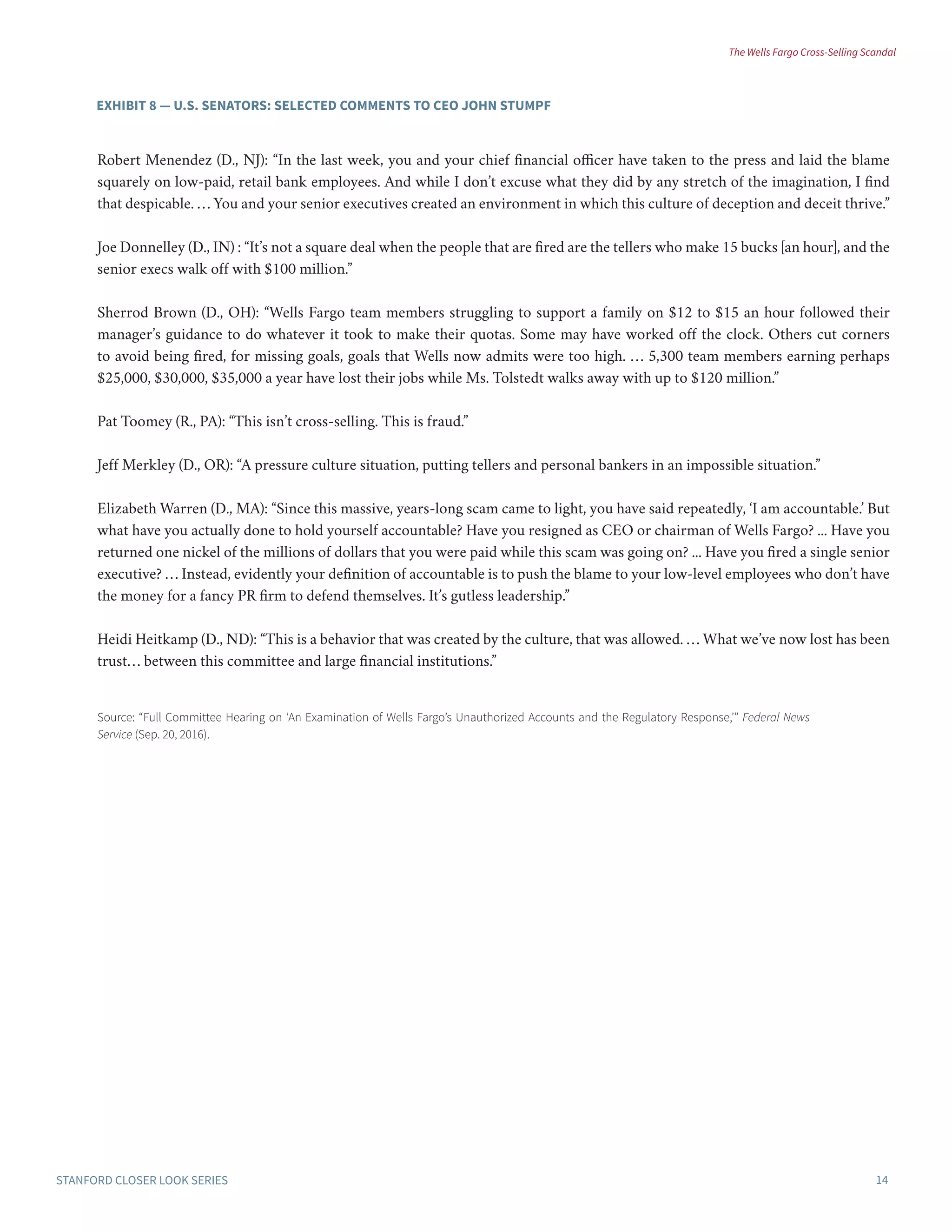 The Wells Fargo Cross-Selling Scandal | PDF