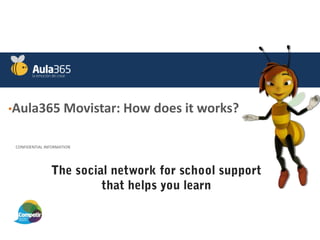 •Aula365 Movistar: How      does it works?

 CONFIDENTIAL INFORMATION
 
