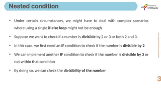 Mastering Nested Conditional Statements with Quarky LEDs Programming | PPTX