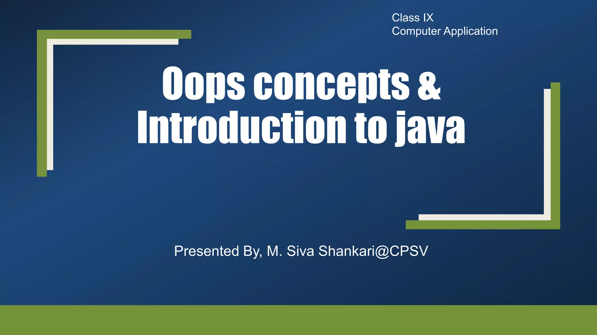 intoduction to java | PPT