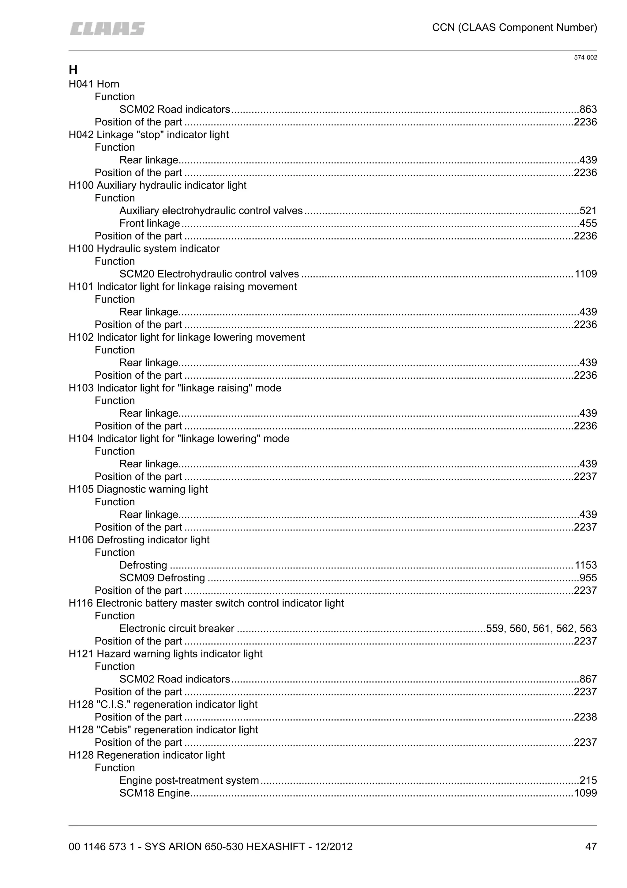 Claas Arion 650 620 550 530 tractor manual PDF