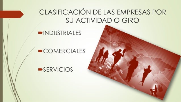 Clasificación de empresas por su giro