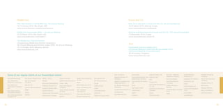 Middle East                                                                                                                                                            Russia and CIS
                   Plant Maintenance in the Middle East, 3rd Annual Meeting                                                                                                               Base Oil & Lubricants in Russia and the CIS, 3rd Annual Meeting
                   10-13 January 2010, Abu Dhabi, UAE                                                                                                                                     23-25 March 2010, Moscow, Russia
                   www.wraconferences.com/plantmaintenance                                                                                                                                www.wraconferences.com/baseoils

                   Middle East Downstream Week, 11th Annual Meeting                                                                                                                       Refining and Petrochemicals in Russia and the CIS, 13th Annual Roundtable
                   22-25 March 2010, Abu Dhabi, UAE                                                                                                                                       7-9 December 2010, Europe
                   www.wraconferences.com/medw11                                                                                                                                          www.wraconferences.com/rrr10

                   The Middle East Chemical Summit
                   (incorporating Middle East Fertilizer Symposium,
                                                                                                                                                                                          Asia
                   4th Annual Meeting and Petchem Arabia 2009, 5th Annual Meeting)
                   10-13 October 2010, Manama, Bahrain                                                                                                                                    Downstream Asia Roundtable 2010,
                   www.wraconferences.com                                                                                                                                                 3rd Annual Meeting & Asian Biofuels Roundtable 2010,
                                                                                                                                                                                          2nd Annual Meeting (co-located event)
                                                                                                                                                                                          26-29 October, Singapore
                                                                                                                                                                                          www.wraconferences.com




     Some of our regular clients at our Downstream events:                                                                                                         Dow Chemical              Exxonmobil                Gazprom Export Ltd           Ibn Sina - National
                                                                                                                                                                                                                                                    Methanol Company
                                                                                                                                                                                                                                                                              Kuwait National
                                                                                                                                                                                                                                                                              Petroleum Co
                                                                                                                                                                                                                                                                                                       Maaden Phosphate
                                                                                                                                                                                                                                                                                                       Company
                                                                                                                                                                   Egyptian Ministry Of      ExxonmobIl Research And Gazprom Neft
     Abengoa Bioenergy        Abu Dhabi Polymers Park ADMA - OPCO                   Aramco Services            Basell Orlen Polyolefins   Borouge Pte Ltd          Petroleum                 Engineering Company                                    Ina-Oil Company           Kuybyshev Oil Refinery   Marun Petrochemical
                                                                                                               Sp Zoo                                                                                                   GPIC
     Abu Dhabi Basic          Abu Qir Fertilizer         ADNOC                      Ardabil Petrochemical Co                              BP Oil International                                                                                                                                         Company
                                                                                                                                                                   Egyptian Propylene And    Fauji Fertilizer Bin Qasim                             Jam Petrochemical         Lanxess Pte Ltd
     Industries Corporation   Company                                                                          BASF                                                                                                     Grupa Lotos
                                                         Advanced Polypropylene     Arrazi / Sabic                                        Bunge                    Polypropylene Co          Ltd                                                    Company                                            Mazeikiu Nafta Ab
                                                                                                                                                                                                                                                                              Lukoil
     Abu Dhabi Gas            Abu Qir Pte                                                                      BASF Polska Sp Z.O.O                                                                                     Gulf Farabi Petrochemical
                                                         Al Bayroni Fertilizer Co   Arya Sasol Polymer                                    Cb&I Lummus              Eni Division Refining &   Fertil                                                 Jordan Petroleum                                   Mol Group
     Liquefaction Company                                                                                                                                                                                               Co. Ltd                                               Lukoil Bulgaria Ltd
                              Achinsk Refinery Rosneft                              Company                    Bazan Oil Refinery Ltd                              Marketing                                                                        Refinery
     Ltd                                                 Angarsk Polymers Plant                                                           Cepsa                                              Gail India Limited                                                                                        Moscow Refinery
                                                                                                                                                                                                                        Gulf Of Suez Petroleum                                Lukoil Czech RepubliC
                              ADBIC                                                 Asean Bintulu Fertilizer   Bdi - Biodiesel                                     Equate Petrochemical Co                                                          Knightsbridge Chemicals
     Abu Dhabi National                                  Angarsk Refinery                                                                 Ceska Rafinerska                                   Galp Energia               Company                                               S.R.O                    Mozyr Oil Refinery
                                                                                    Sdn Bhd                    International                                                                                                                        Dmcc
     Chemicals Company        ADCO                                                                                                                                 Erg Raffinerie
                                                         Antwerp Gas Terminal Nv                                                          Dioki D.D.                                         Gasco                     Gupco                                                  Lurgi Gmbh               and many more...
                                                                                    Banias Refinery Co         Bioenergy Plantations                                                                                                                KNPC
     Abu Dhabi National Oil   ADGAS                                                                                                                                Esso Nederland Bv
                                                         Arab Potash Company                                                              Dolphin Energy Limited                             Gazprom                   Hip Petrohemija                                        Lyondellbasell
     Company Ltd                                                                    BAPCO                      Borealis Polymers Nv




32                                                                                                                                                                                                                                                                                                                           33
 