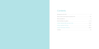 Contents
Message from the CEO ………………………………………………………………… 5

About Clarion Events and our business units ……………………………………… 6-7

What we believe in .……………………………………………………………………. 9

Events portfolio at a glance ………………………………………………………. 11-13

Utilities: Metering T&D and Smart Grids ……………………………….….......... 14-21

Energy: Upstream Oil & Gas ………………………….………………………….. 22-27

Energy: Downstream Oil & Gas ………….………………………………………. 28-33

Contacts …………………………………………………….……………………….... 35
 