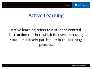Activate Your Learners! Active Learning Strategies for Fostering ...