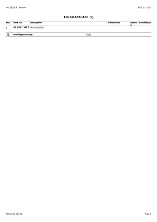 Group Number Rx0839 Claas ares 550 540 rx tractor parts catalogue manual (sn ct32 r0050 ...