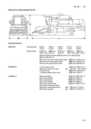 Claas dominator 76 (type 084) combine service repair manual