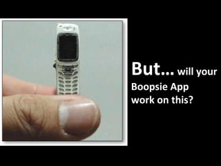 But…  will your  Boopsie App  work on this? 