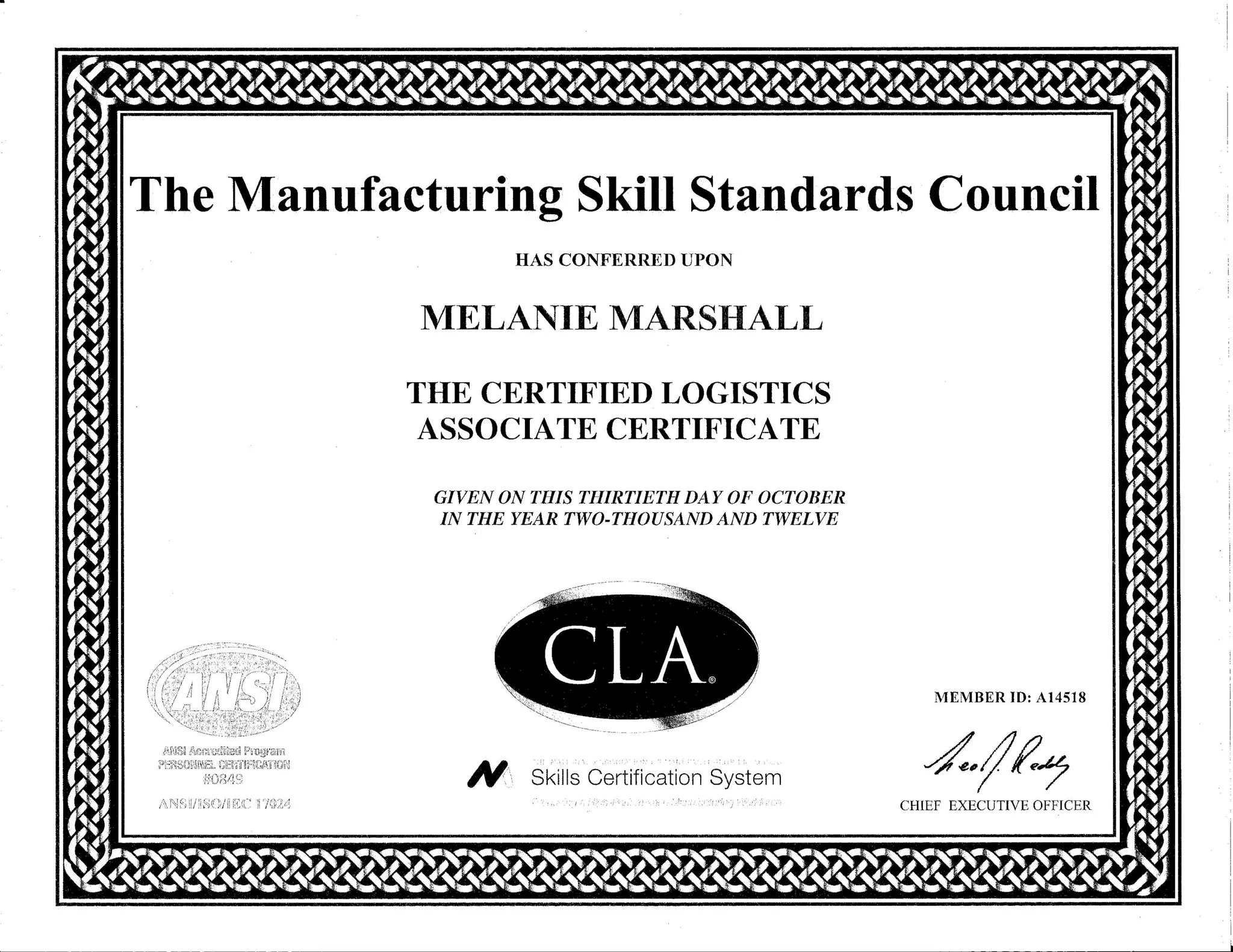 Cla Certified Logistics Associate Certificate Ppt Cla Certified Logistics Associate Certificate Ppt