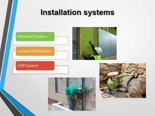 Installation systems
Attached System
Curtain Wall System
Infill System
 
