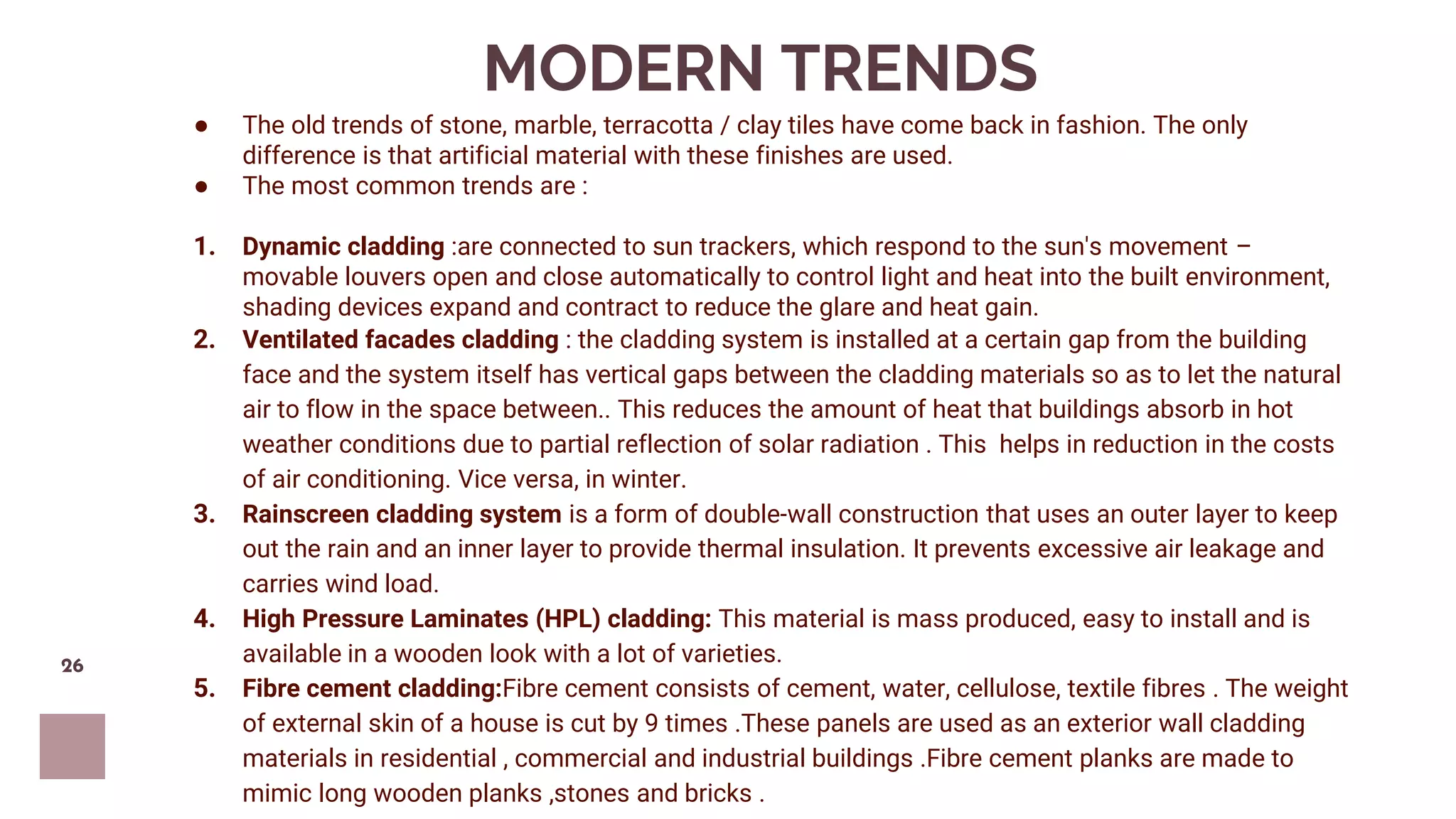 Types of Cladding | PPTX