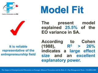 THE IMPACT OF ENTREPRENEURIAL ORIENTATION ON STRATEGIC ALLIANCES ...