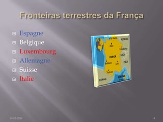 






Espagne
Belgique
Luxembourg
Allemagne
Suisse
Italie

18-01-2014

4

 