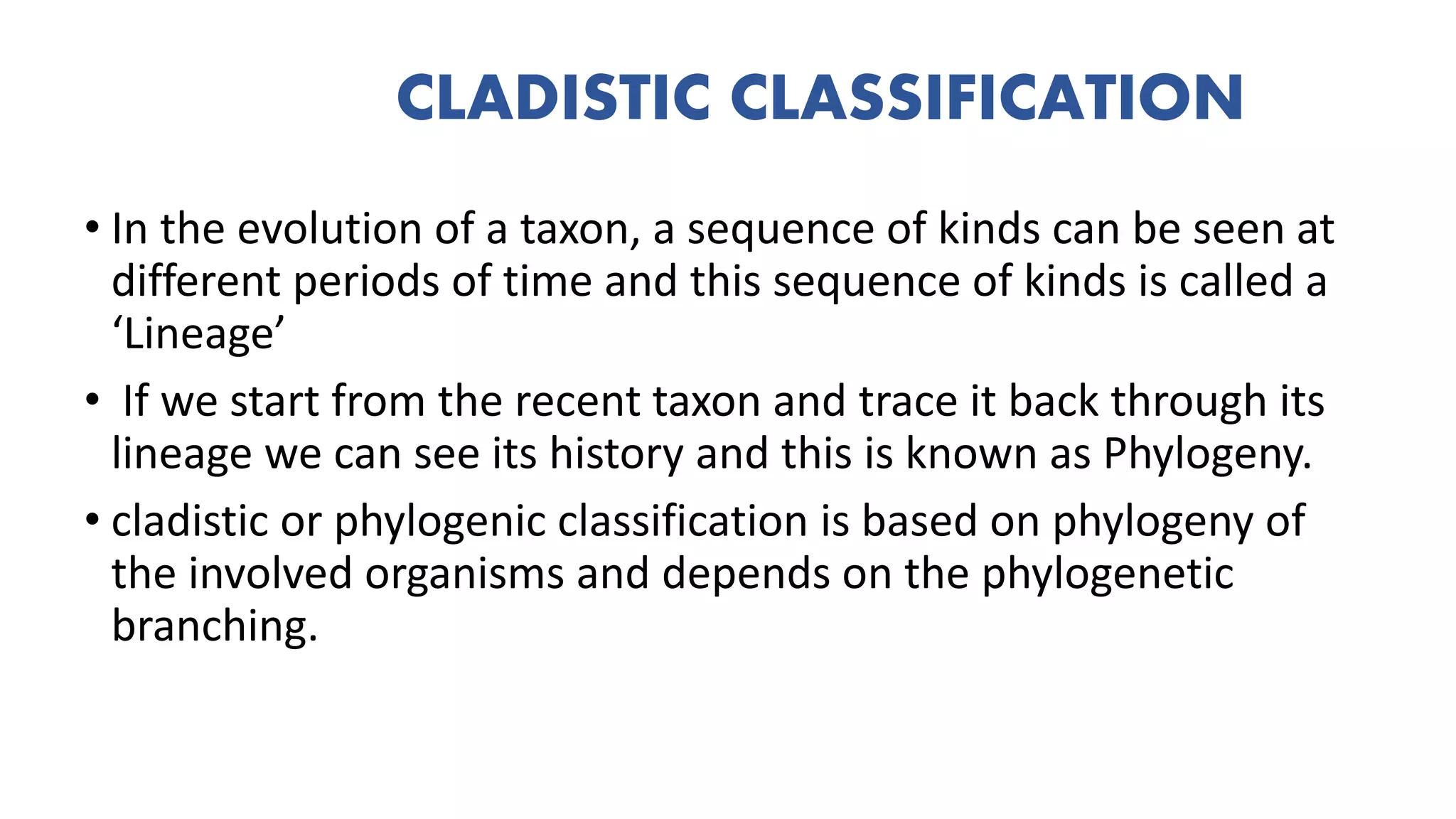 Cladistics | PPTX