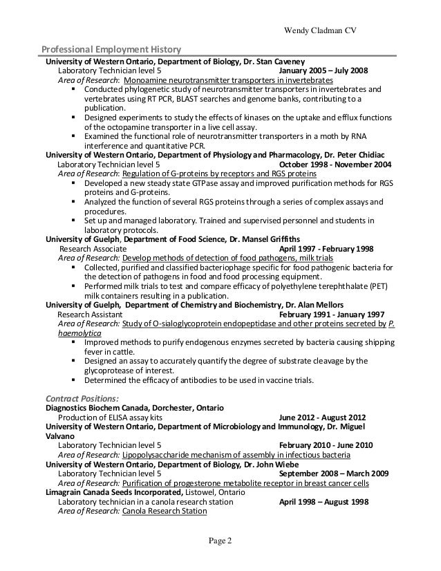 addendum to resumes