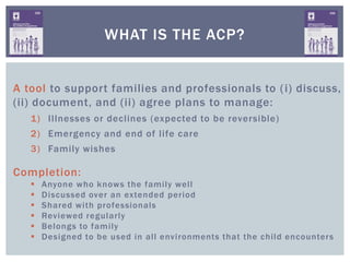 Advance Care Plans for children and young people with life-threatening ...