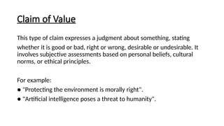 claim of value claim of fact and claim of policy.pptx