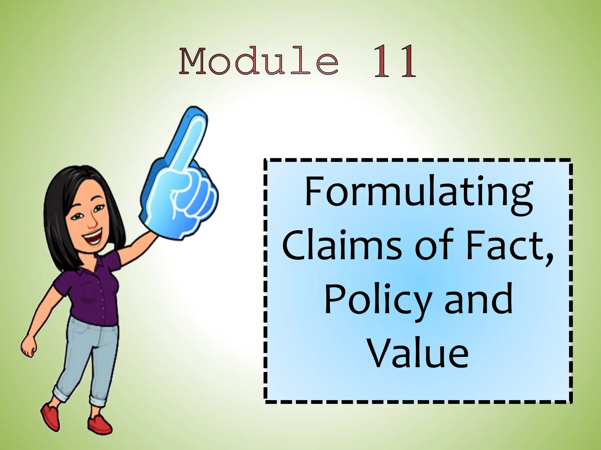 claims of fact, claims of policy claims of and value | PDF