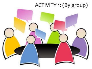 ACTIVITY 1: (By group)
 