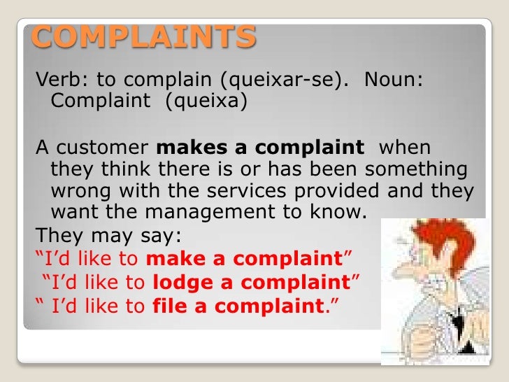 Claims and complaints