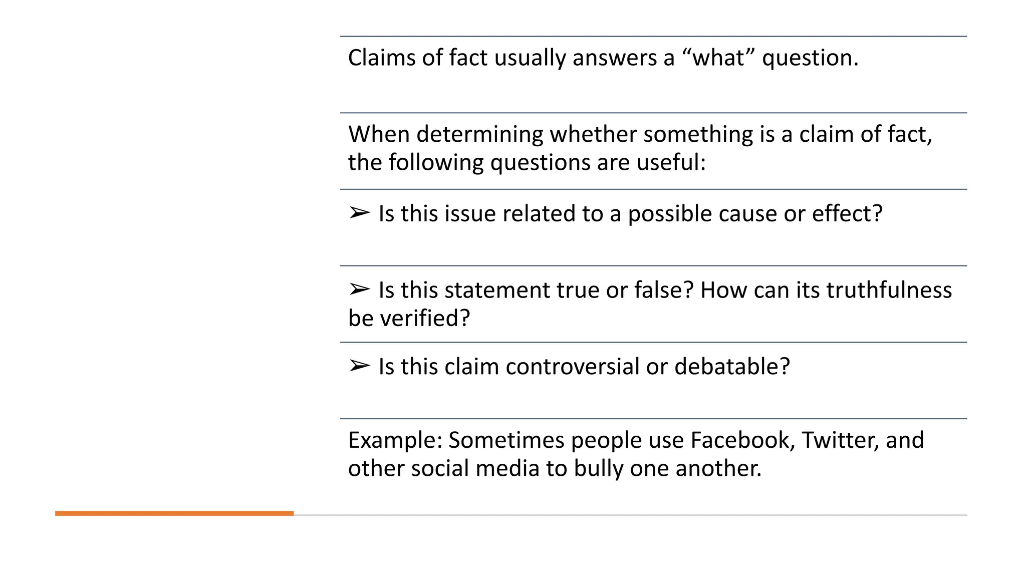 Reading and Writing Claims of Fact, Policy and Value.pptx