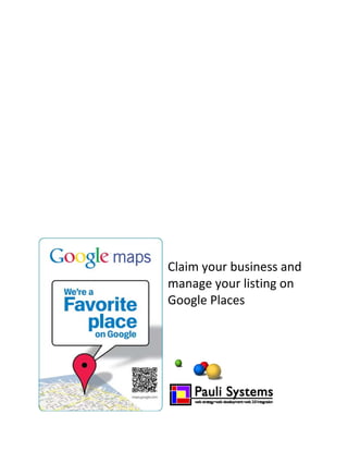  
     
     
 
 
 
 
 
 
 
 
         
         
        Claim your business and 
        manage your listing on 
        Google Places 
         
         
         
                   
                             
 