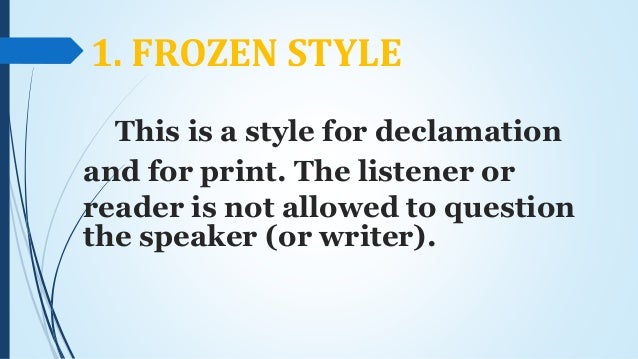 Speech writing styles