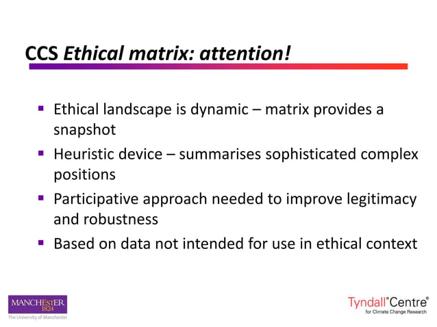 Mapping the CCS ethical landscape - Presentation by Clair Gough at the 