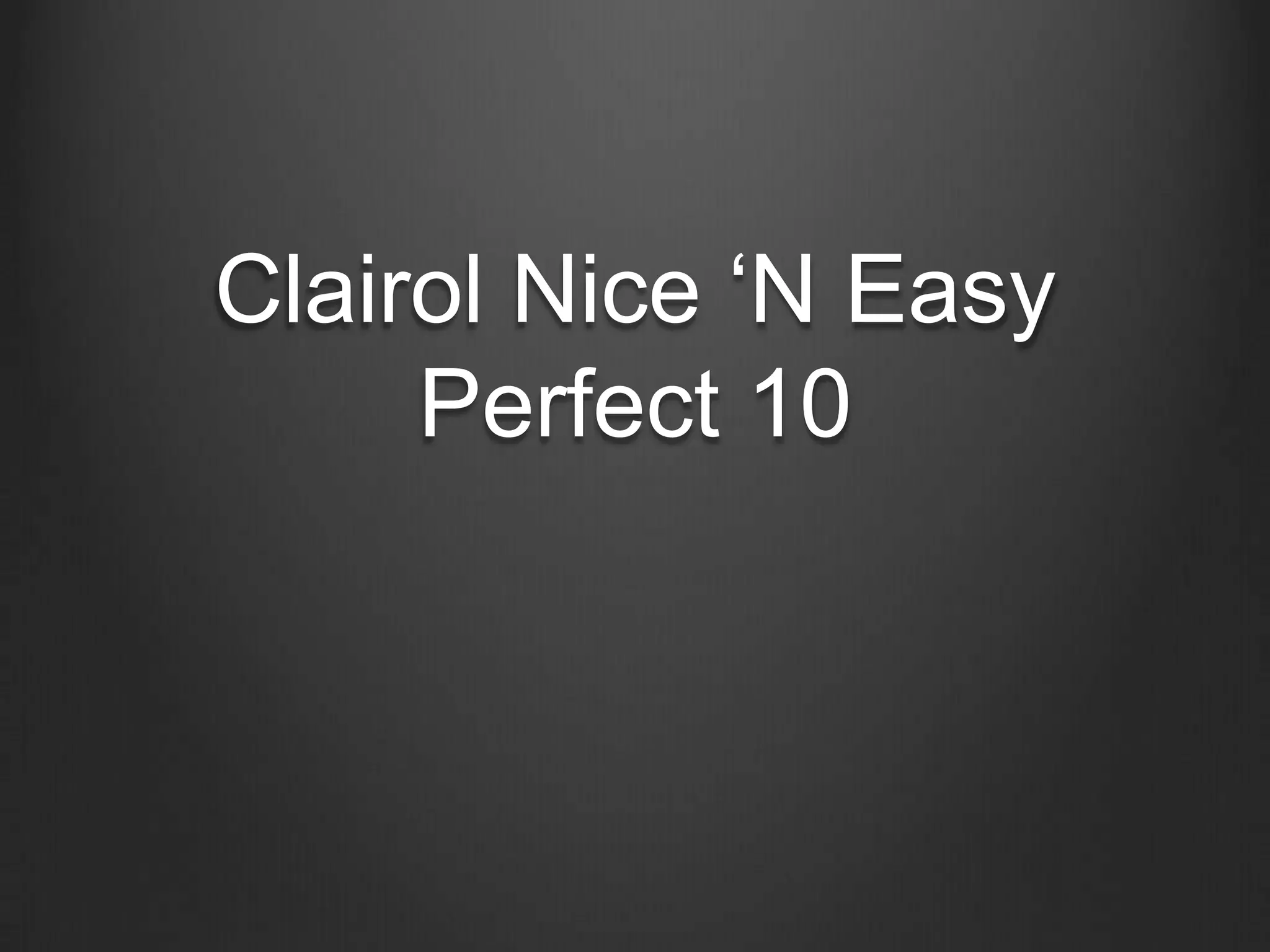 Clairol nice and easy PPTX