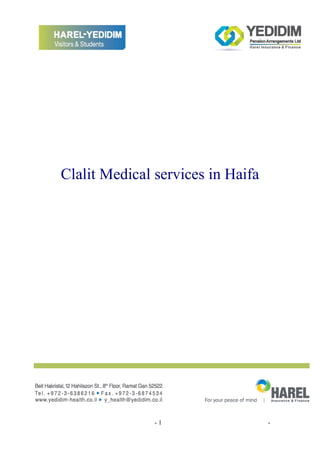 -1-
Clalit Medical services in Haifa
 