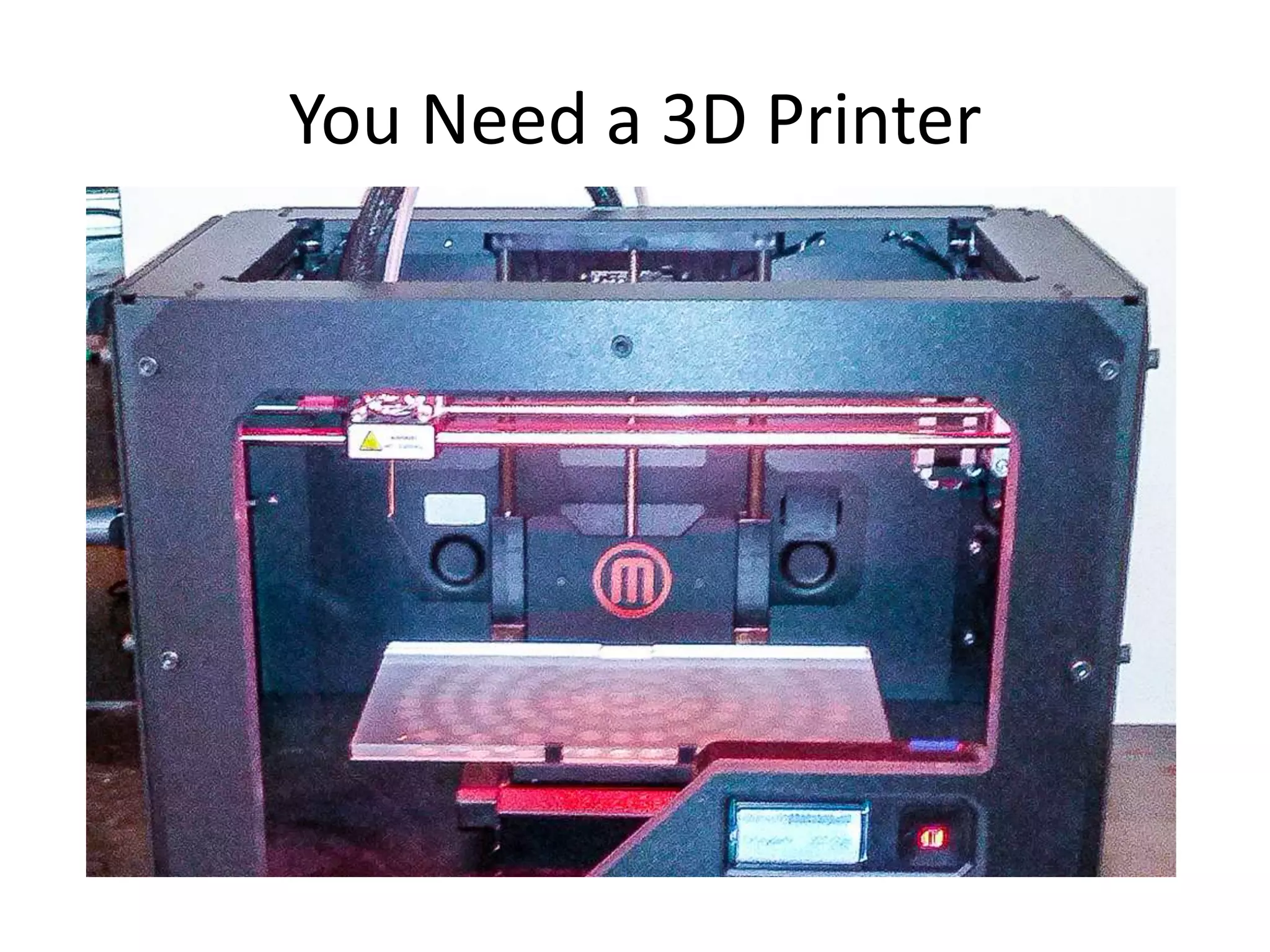 You Need a 3D Printer
 